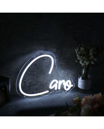Caro White Neon Sign