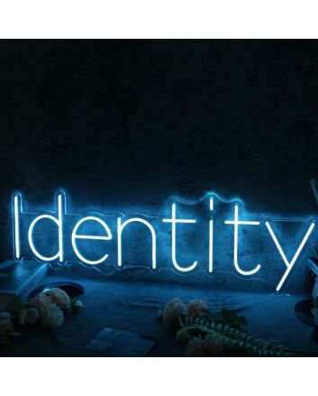 Identity Blue Neon Sign