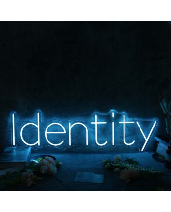 Identity Blue Neon Sign