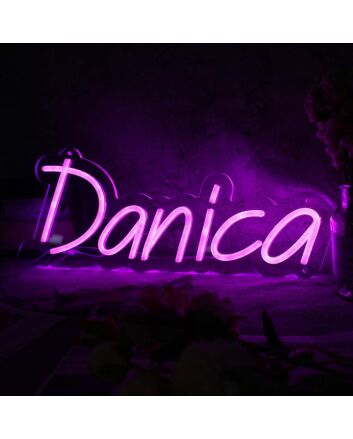 Danica Purple Name Neon Sign
