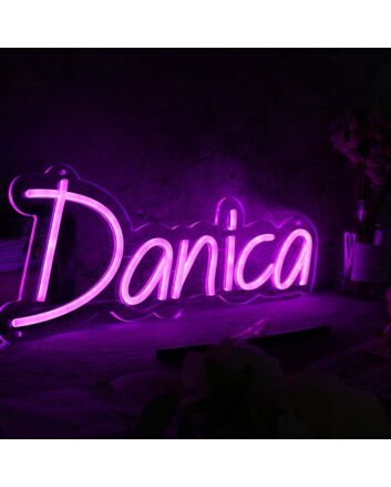 Danica Purple Name Neon Sign