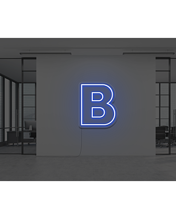 Neon Letter B