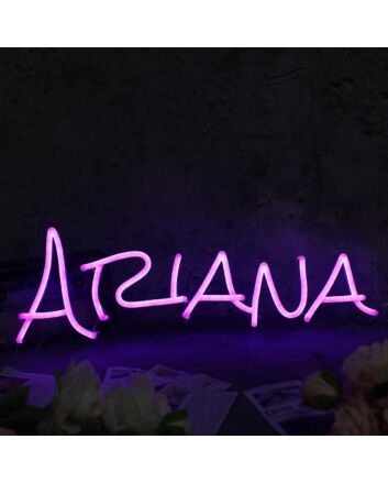 Ariana Purple Name Neon Sign