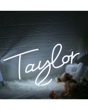 Taylor White Name Neon Sign