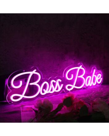 Boss Babe Purple Neon Sign