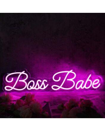 Boss Babe Purple Neon Sign