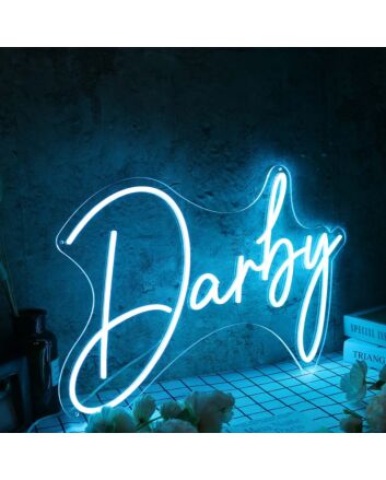 Darby Blue Name Neon Sign