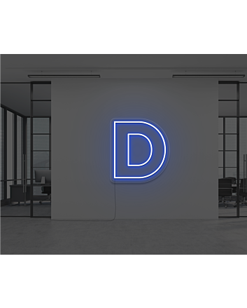 Neon Letter D