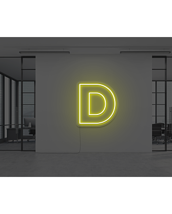 Neon Letter D