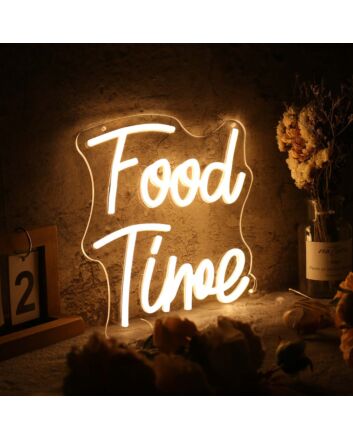 Food Time Yellow Custom Neon Sign