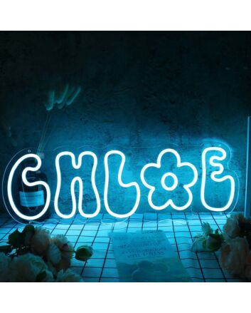 Chloe Blue Name Neon Sign