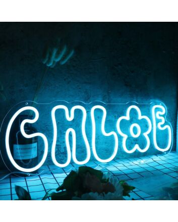 Chloe Blue Name Neon Sign