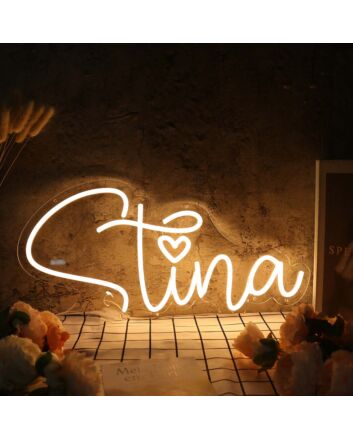 Stina Yellow Neon Sign