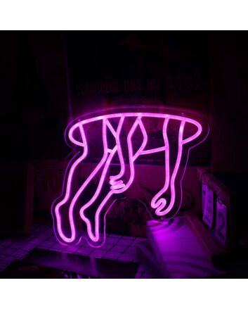 Man Are Sucked In A Hole Pink Neon Sign