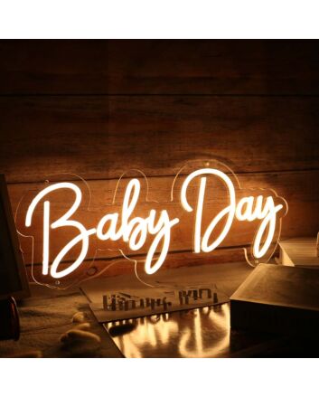 Baby Day Yellow Neon Sign