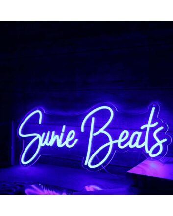 Sunie Beats Blue Neon Sign