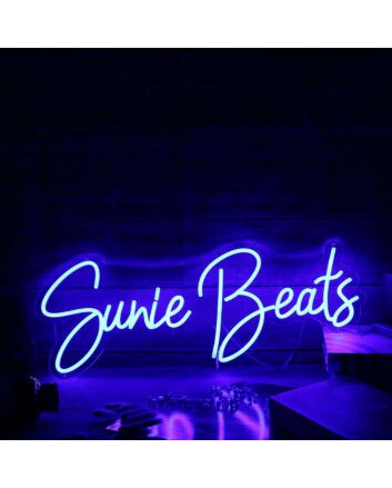 Sunie Beats Blue Neon Sign
