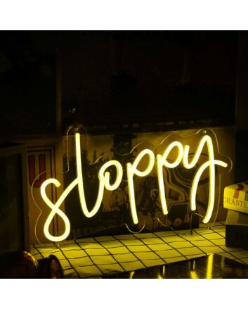 Sloppy Yellow LED Neon Sign