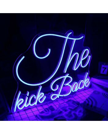 THe Kick Back Blue Neon Sign