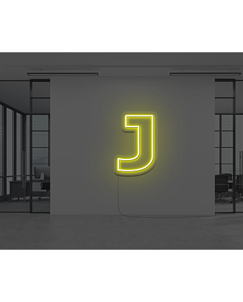 Neon Letter J