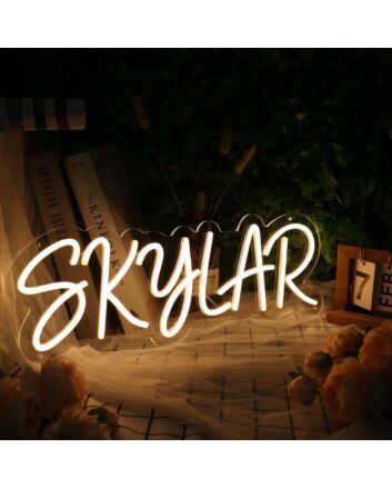 Skylar Yellow Name Neon Sign