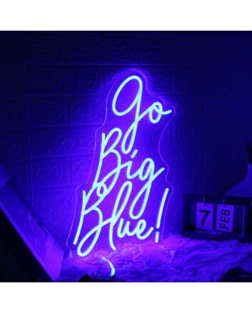 Go Big Blue Custom Neon Sign