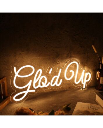 Glo&#039;d Up Yellow Neon Sign