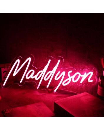 Maddyson Red Name Neon Sign