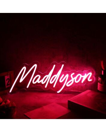 Maddyson Red Name Neon Sign