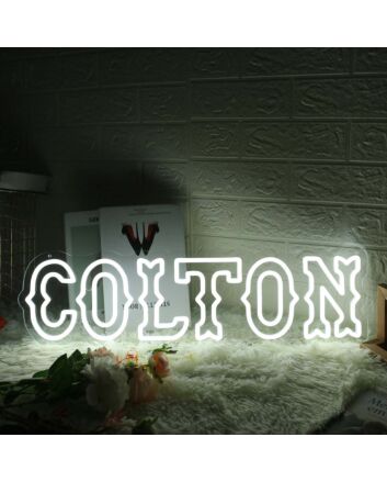 Colton White Neon Sign