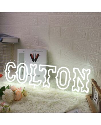 Colton White Neon Sign