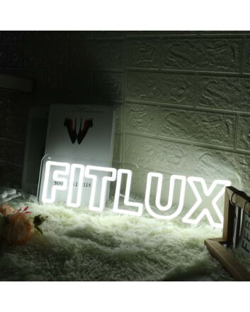 Fitlux White Neon Sign