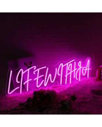 Life With LA Pink Neon Sign