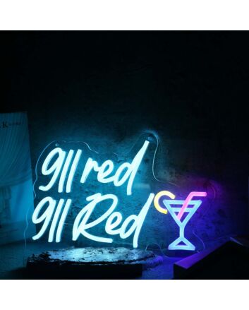 911 Red Custom Neon Sign