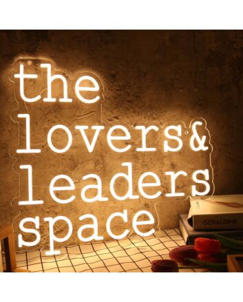 The Lovers And Leaders Space Yellow Neon Sign