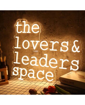 The Lovers And Leaders Space Yellow Neon Sign