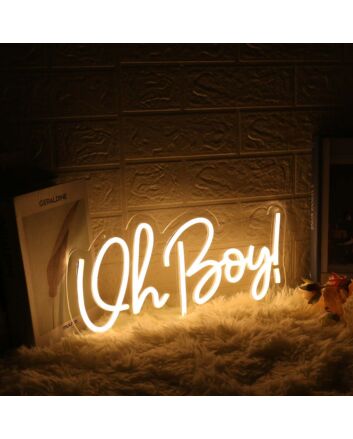 Oh Boy Yellow Custom Neon Sign