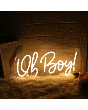 Oh Boy Yellow Custom Neon Sign