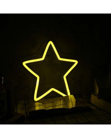 Yellow Star LED Neon Sign