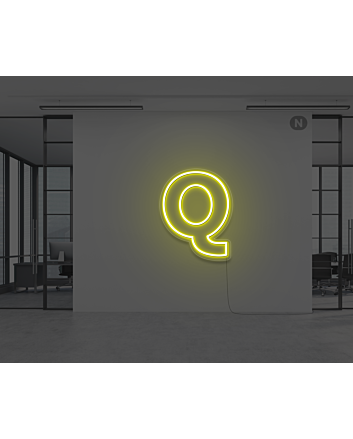 Neon Letter Q