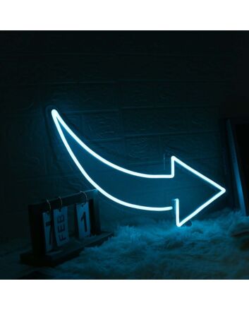 Smooth Arrow Blue Neon Sign