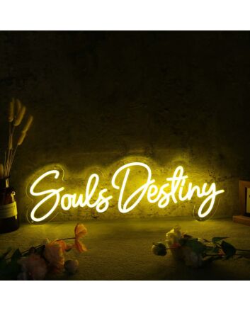 Souls Destiny Yellow Neon Sign
