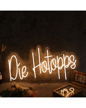 Die Hotopps Yellow Neon Sign