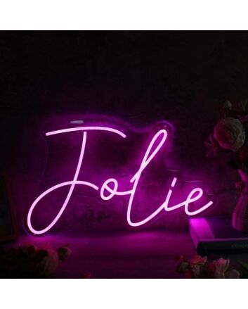 Folie Pink Custom Neon Sign