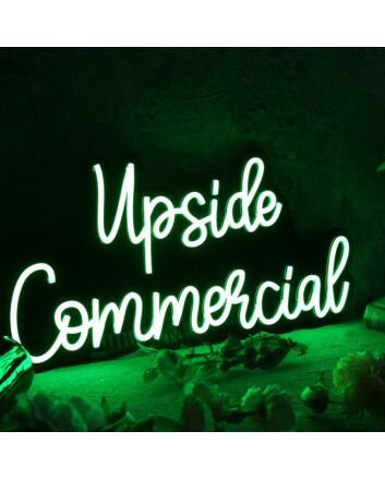 Upside Commercial Green Neon Sign