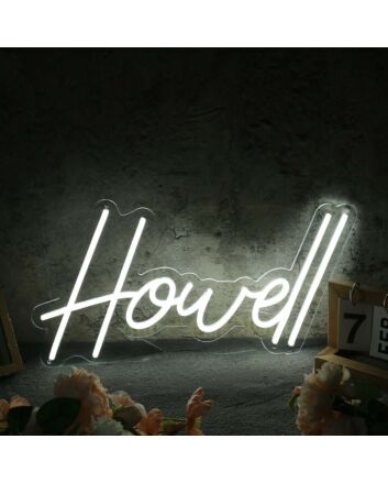 Howell White Neon Sign