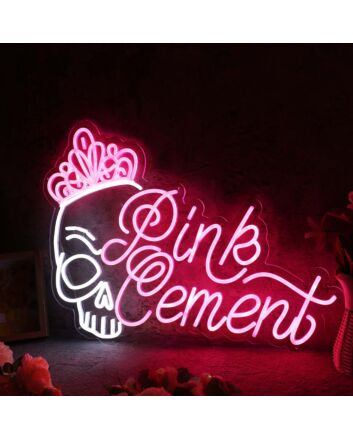 Pink Cemenl Custmo Neon Sign