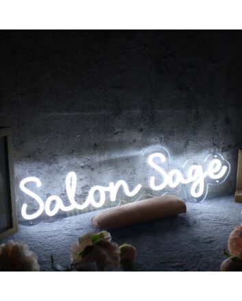 Salon Sage White Neon Sign