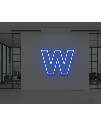 Neon Letter W