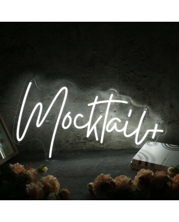 Mocktail White Neon Sign